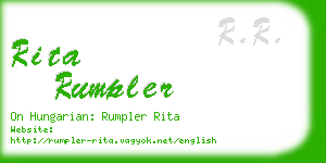 rita rumpler business card